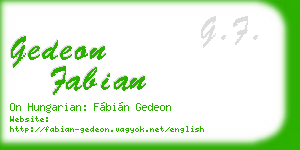 gedeon fabian business card